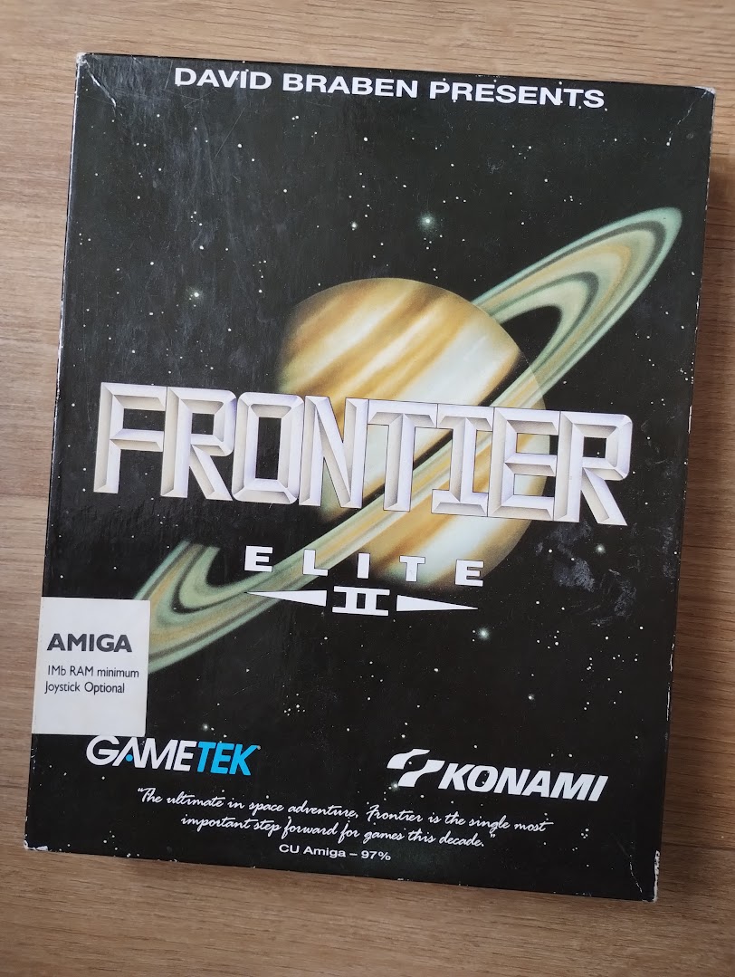 Elite II Frontier - nekompletní Amiga big box