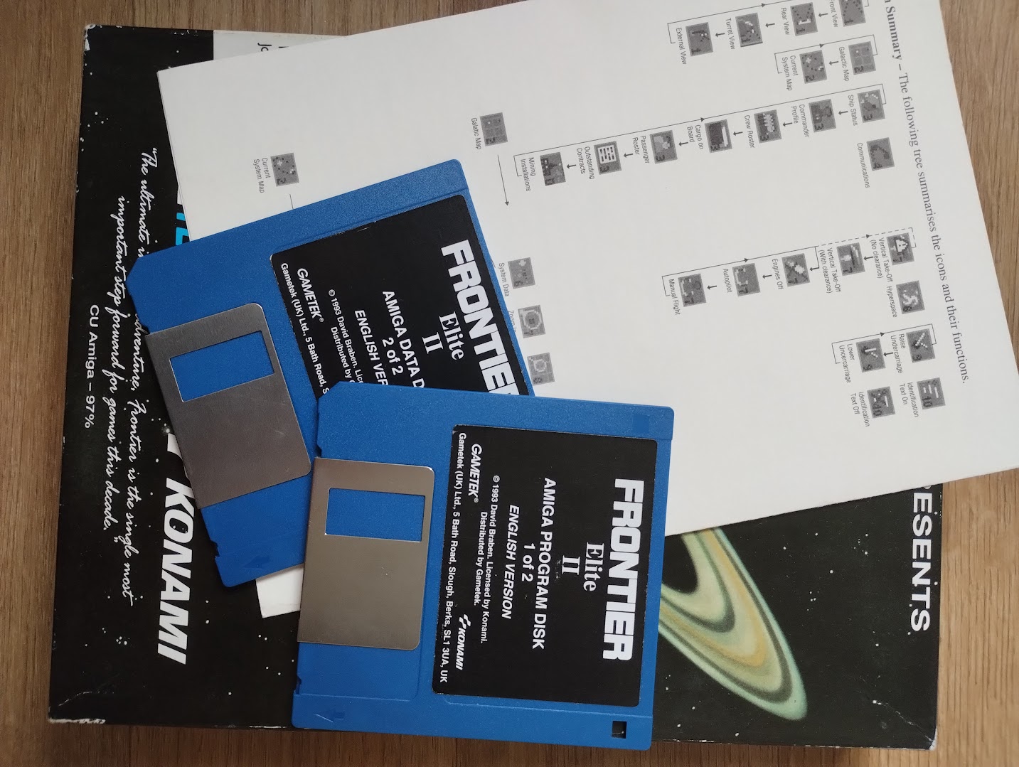 Elite II Frontier - nekompletní Amiga big box - Obrázek 2