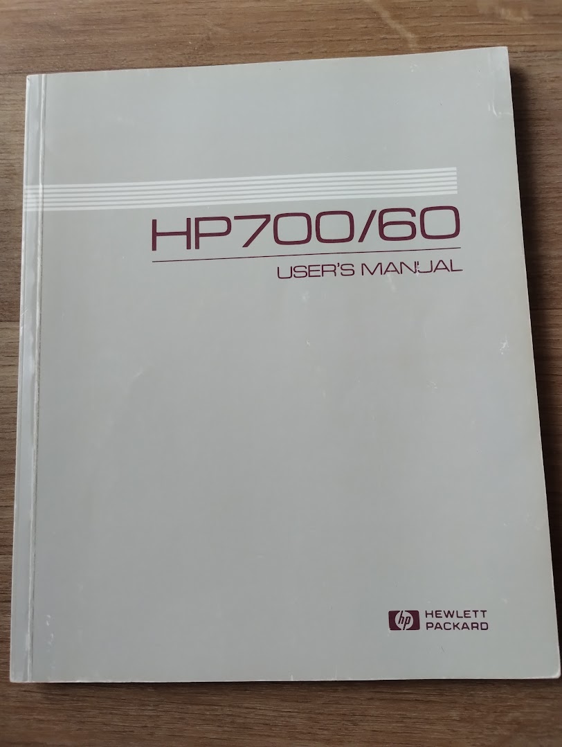 HP 700/60 User's Manual - Hewlett Packard