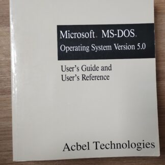 MS-DOS 5.0 User's Guide and User's Reference - Microsoft, Acbel Technologies